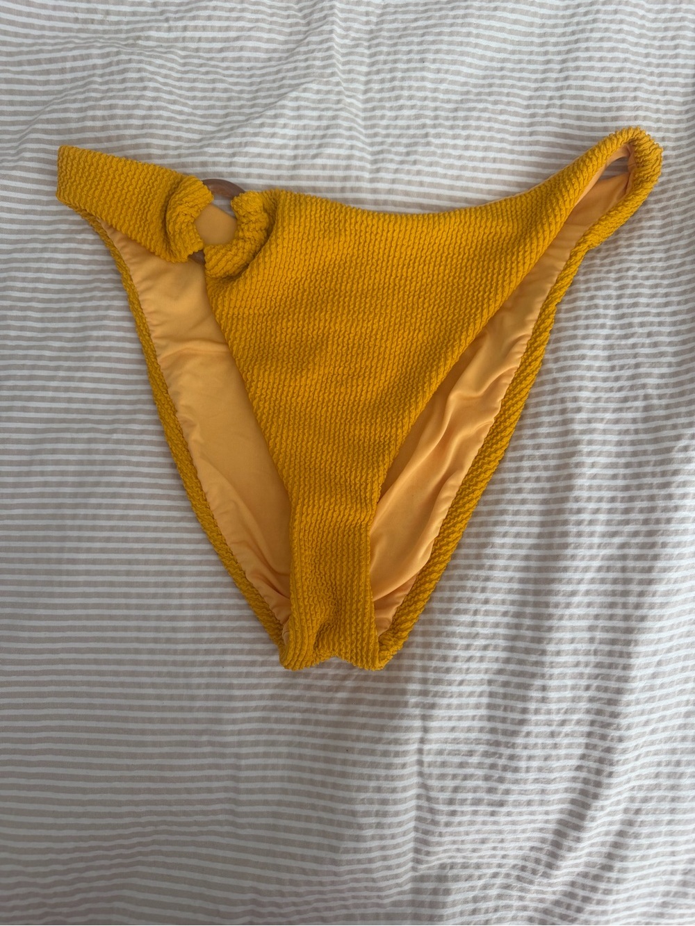 Dippin' Daisy's Mustard Yellow Textured Bikini Bottom